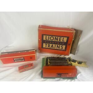 Vintage Lionel 3656 Stockyard Cattle Car Set w Ramp Cows Box Lot